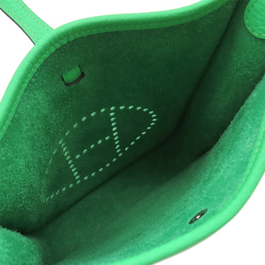 エルメス HERMES エヴリンTPM アマゾン ヴェールコミック×ヴェールフィズ トリヨンクレマンス ショルダーバッグ シルバー金具 新品 未使用 緑 薄緑 ストライプ