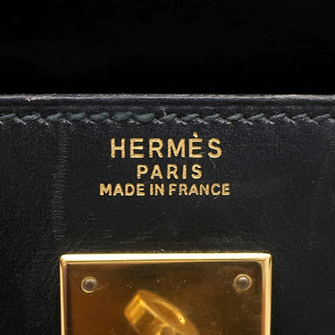 エルメス HERMES ケリー 32 外縫い ブラック ボックスカーフ 2WAYバッグ ゴールド金具 黒 ハンドバッグ ショルダー