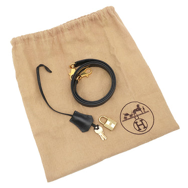 エルメス HERMES ケリー 32 外縫い ブラック ボックスカーフ 2WAYバッグ ゴールド金具 黒 ハンドバッグ ショルダー