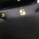 エルメス HERMES ケリー 32 外縫い ブラック ボックスカーフ 2WAYバッグ ゴールド金具 黒 ハンドバッグ ショルダー