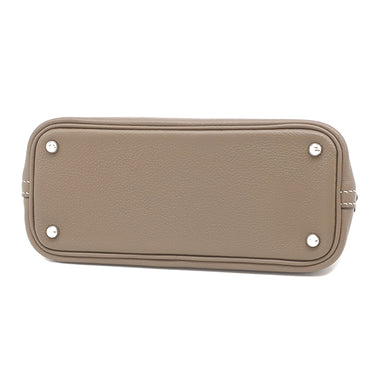 エルメス HERMES ボリード1923 ミニ ヴェルソ エトゥープ×ルージュトマト エバーカラー 2WAYバッグ シルバー金具 グレージュ 赤 バイカラー