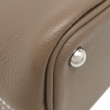 エルメス HERMES ボリード1923 ミニ ヴェルソ エトゥープ×ルージュトマト エバーカラー 2WAYバッグ シルバー金具 グレージュ 赤 バイカラー