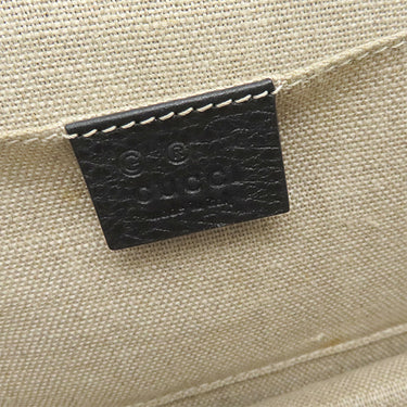 グッチ GUCCI インターロッキングG 510304 ブラック レザー ショルダーバッグ 黒 チェーンショルダー
