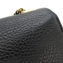 グッチ GUCCI インターロッキングG 510304 ブラック レザー ショルダーバッグ 黒 チェーンショルダー