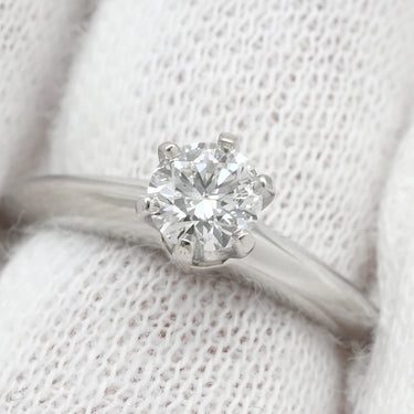 ティファニー Tiffany & Co ソリティア ダイヤリング プラチナシルバー Pt950 ダイヤモンド リング 指輪 T＆Co. 一粒 1P 2.5号