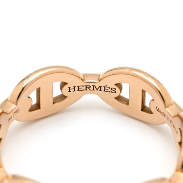 エルメス HERMES シェーヌダンクル アンシェネ PM H110025B 00051 ローズゴールド K18PG #52(JP12) リング 指輪 ピンクゴールド Au750 18K 18金 11.5号