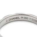シャネル CHANEL マトラッセ プラチナシルバー Pt950 #45 リング 指輪 プラチナム 3P 3石 3粒 ダイヤ キルティング スモールモデル ピンキー 5号