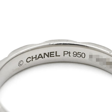 シャネル CHANEL マトラッセ プラチナシルバー Pt950 #45 リング 指輪 プラチナム 3P 3石 3粒 ダイヤ キルティング スモールモデル ピンキー 5号