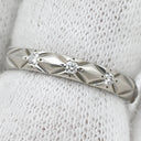 シャネル CHANEL マトラッセ プラチナシルバー Pt950 #45 リング 指輪 プラチナム 3P 3石 3粒 ダイヤ キルティング スモールモデル ピンキー 5号