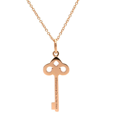 ティファニー Tiffany & Co フルール ド リスキー ダイヤ ミニペンダント ローズゴールド K18PG ダイヤモンド ネックレス T&Co. ピンクゴールド Au750 鍵 Tiffany