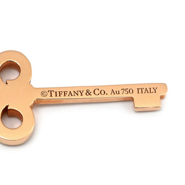 ティファニー Tiffany & Co フルール ド リスキー ダイヤ ミニペンダント ローズゴールド K18PG ダイヤモンド ネックレス T&Co. ピンクゴールド Au750 鍵 Tiffany