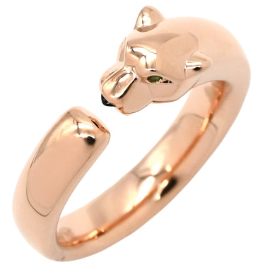カルティエ Cartier パンテール ドゥ カルティエ リング スモールモデル B4230000 ピンクゴールド K18PG オニキス ツァボライト #55 リング 指輪 オニキス ツァボライト 750PG 14号
