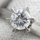 ノンブランド NON BRAND プラチナシルバー Pt850 ダイヤモンド リング 指輪 0.35ct ダイヤ 1P 1石 1粒 立爪 ソリテール プラチナム Pt850 エンゲージ ブライダル ウェディング 11号
