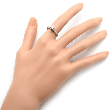 ノンブランド NON BRAND プラチナシルバー Pt850 ダイヤモンド リング 指輪 0.35ct ダイヤ 1P 1石 1粒 立爪 ソリテール プラチナム Pt850 エンゲージ ブライダル ウェディング 11号