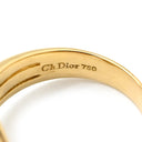 クリスチャン・ディオール Christian Dior ダイヤモンドリング イエローゴールド K18YG ダイヤモンド リング 指輪 Au750 K18 ダイヤ 四つ葉クローバーデザイン 0.31ct 16号