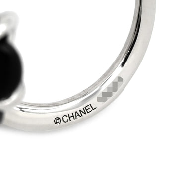 シャネル CHANEL カメリア J2938 ブラック×ホワイト×ホワイトゴールド K18WG ダイヤモンド オニキス ホワイトアゲート(メノウ) #48 リング 指輪 Au750 18K 18金 ダイヤ オニキス ホワイトアゲート メノウ フラワー 花 7.5号