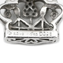 ノンブランド NON BRAND クラウン ダイヤ ネックレストップ ホワイトゴールド K18WG ダイヤモンド ペンダントトップ Au750 18K 18金 透かし彫り 王冠モチーフ アンティーク調