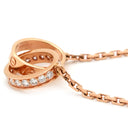 カルティエ Cartier Love ネックレス セミパヴェ ダイヤ ピンクゴールド K18PG ダイヤモンド ネックレス 18金 750PG PG パヴェダイヤ