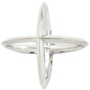 イーノス E-NO'S ブラックダイヤリング ホワイトゴールド K18WG ブラックダイヤモンド リング 指輪 黒 ダイヤモンド 18K 750 Xリング クロスリング デザインリング 15号