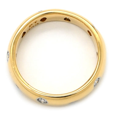 ティファニー Tiffany & Co ドッツ ダイヤリング イエローゴールド K18YG ダイヤモンド Pt950 リング 指輪 7号