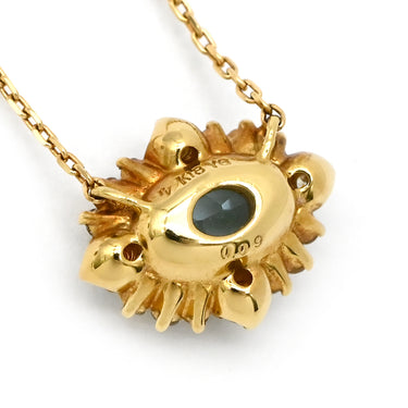 ポンテヴェキオ Ponte Vecchio アクアマリン イエローゴールド K18YG アクアマリン ダイヤモンド ネックレス Au750 18K 18金 ダイヤモンド ペンダント