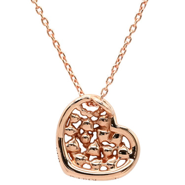 ポンテヴェキオ Ponte Vecchio ピンクゴールド K18PG ダイヤモンド ネックレス Au750 18K 18金 パヴェダイヤ ハートモチーフ