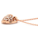 ポンテヴェキオ Ponte Vecchio ピンクゴールド K18PG ダイヤモンド ネックレス Au750 18K 18金 パヴェダイヤ ハートモチーフ
