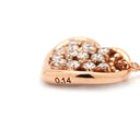 ポンテヴェキオ Ponte Vecchio ピンクゴールド K18PG ダイヤモンド ネックレス Au750 18K 18金 パヴェダイヤ ハートモチーフ