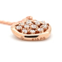 ポンテヴェキオ Ponte Vecchio ピンクゴールド K18PG ダイヤモンド ネックレス Au750 18K 18金 パヴェダイヤ ハートモチーフ