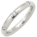 ヴァンクリーフアーペル Van Cleef & Arpels タンドルモン エトワール マリッジリング プラチナシルバー Pt950 ダイヤモンド #47 リング 指輪 VCA ダイヤ 3P 3石 3粒 甲丸 Pt950 7号