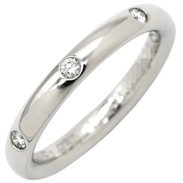 ヴァンクリーフアーペル Van Cleef & Arpels タンドルモン エトワール マリッジリング プラチナシルバー Pt950 ダイヤモンド #47 リング 指輪 VCA ダイヤ 3P 3石 3粒 甲丸 Pt950 7号