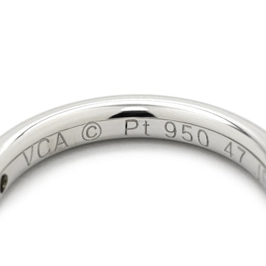 ヴァンクリーフアーペル Van Cleef & Arpels タンドルモン エトワール マリッジリング プラチナシルバー Pt950 ダイヤモンド #47 リング 指輪 VCA ダイヤ 3P 3石 3粒 甲丸 Pt950 7号