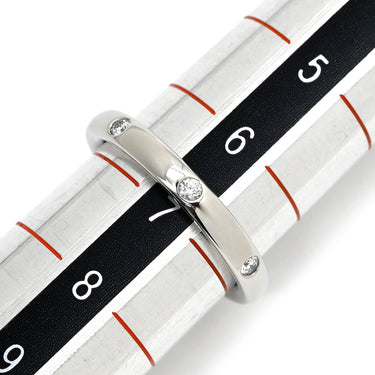 ヴァンクリーフアーペル Van Cleef & Arpels タンドルモン エトワール マリッジリング プラチナシルバー Pt950 ダイヤモンド #47 リング 指輪 VCA ダイヤ 3P 3石 3粒 甲丸 Pt950 7号