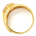 ノンブランド NON BRAND ダイヤモンド 0.34ct イエローゴールド K18YG ダイヤモンド リング 指輪 ブリリアントカット 3P 3石 3粒 18K 750 YG ダイア 15号