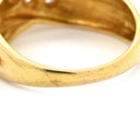 ノンブランド NON BRAND ダイヤモンド 0.34ct イエローゴールド K18YG ダイヤモンド リング 指輪 ブリリアントカット 3P 3石 3粒 18K 750 YG ダイア 15号