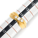 ノンブランド NON BRAND ダイヤモンド 0.34ct イエローゴールド K18YG ダイヤモンド リング 指輪 ブリリアントカット 3P 3石 3粒 18K 750 YG ダイア 15号