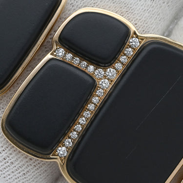 エルメス HERMES ニロティカス リュミエール 2連リング ローズゴールド K18PG ブラックジェイド(ヒスイ) ダイヤモンド #53(JP13) リング 指輪 ピンクゴールド ブラックジェイド ダイヤモンド Au750 18K