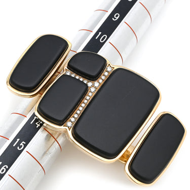 エルメス HERMES ニロティカス リュミエール 2連リング ローズゴールド K18PG ブラックジェイド(ヒスイ) ダイヤモンド #53(JP13) リング 指輪 ピンクゴールド ブラックジェイド ダイヤモンド Au750 18K