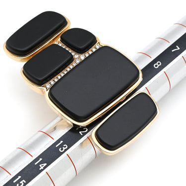 エルメス HERMES ニロティカス リュミエール 2連リング ローズゴールド K18PG ブラックジェイド(ヒスイ) ダイヤモンド #53(JP13) リング 指輪 ピンクゴールド ブラックジェイド ダイヤモンド Au750 18K