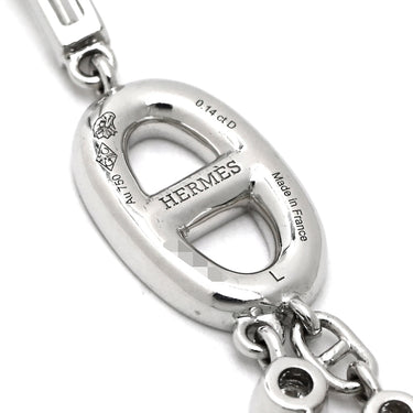 エルメス HERMES シェーヌ ダンクル カオス ファンシー H222509B 00 ホワイトゴールド K18WG ダイヤモンド ピアス Au750 18K 18金 パヴェダイヤ 雫 ドロップ スイング