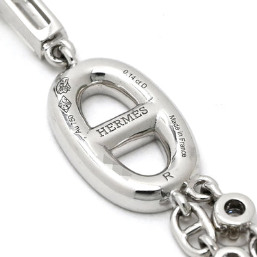 エルメス HERMES シェーヌ ダンクル カオス ファンシー H222509B 00 ホワイトゴールド K18WG ダイヤモンド ピアス Au750 18K 18金 パヴェダイヤ 雫 ドロップ スイング