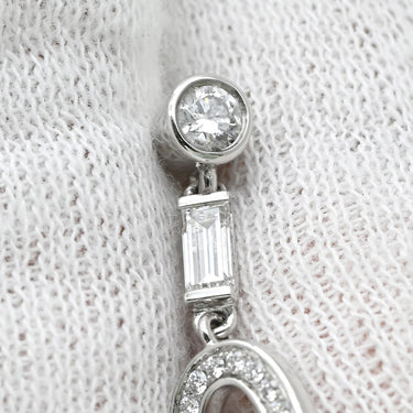 エルメス HERMES シェーヌ ダンクル カオス ファンシー H222509B 00 ホワイトゴールド K18WG ダイヤモンド ピアス Au750 18K 18金 パヴェダイヤ 雫 ドロップ スイング