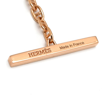 エルメス HERMES シェーヌダンクル ヴェルソ ローズゴールドXホワイト K18PG ST ブレスレット ピンクゴールド 18K 750