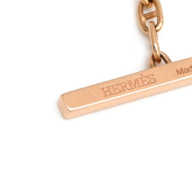 エルメス HERMES シェーヌダンクル ヴェルソ ローズゴールドXホワイト K18PG SH ブレスレット ピンクゴールド 18K 750