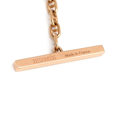 エルメス HERMES シェーヌダンクル ヴェルソ ローズゴールドXホワイト K18PG SH ブレスレット ピンクゴールド 18K 750