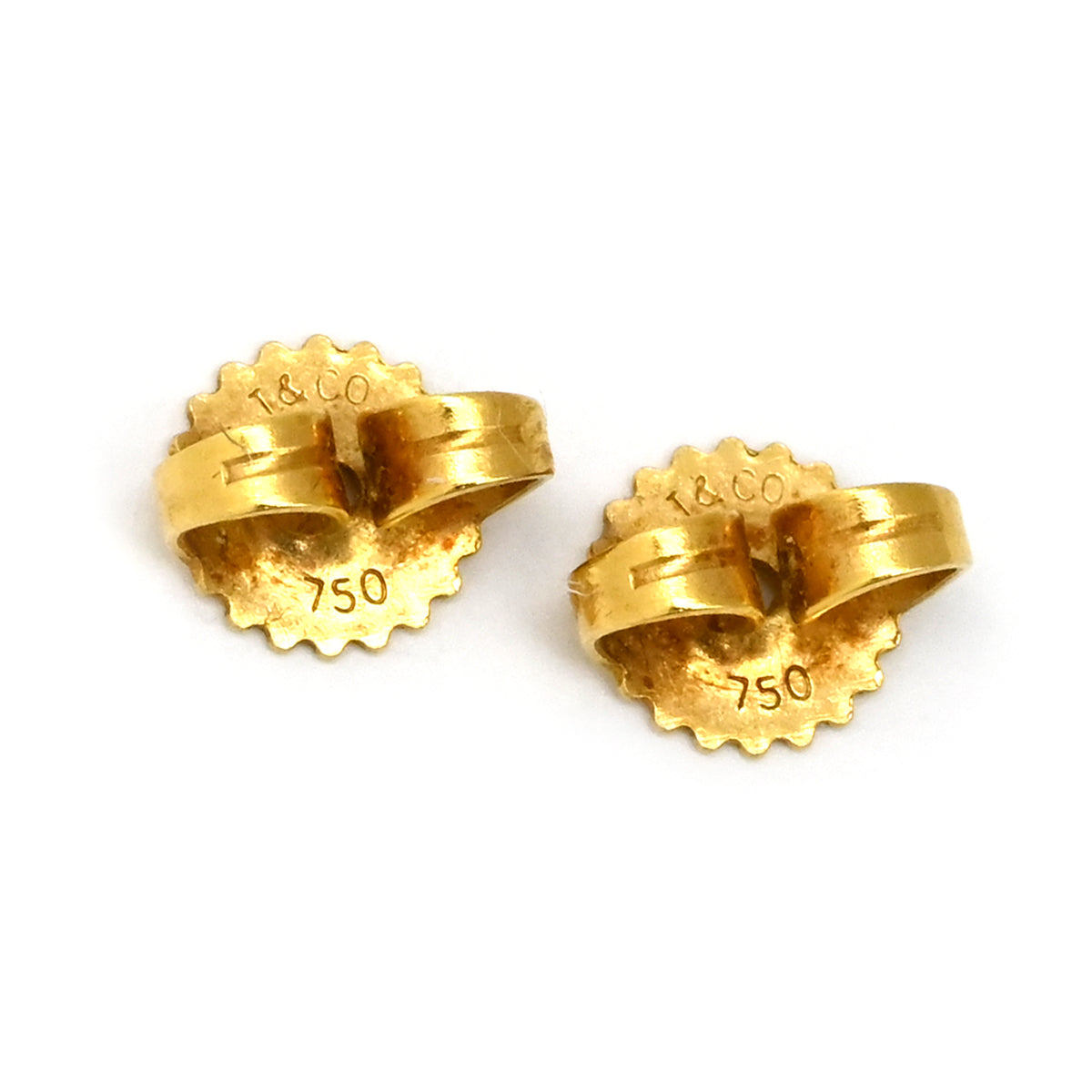 新品仕上げ済 ティファニー ダブルサークル コンビ ピアス 750 925 金 TIFFANY&Co. ティファニー ダブルサークルピアス ブランドオフ