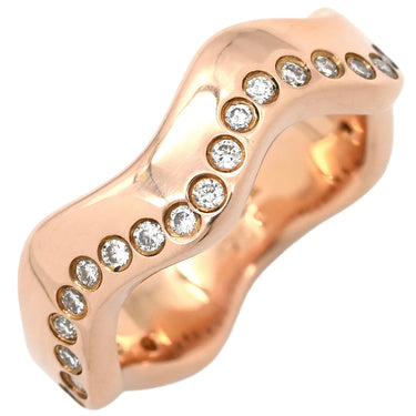 ルジアダ RUGIADA ピンクゴールド K18PG ダイヤモンド リング 指輪 RUGIADA Au750 18K 18金 ダイヤ ウェーブライン 5号