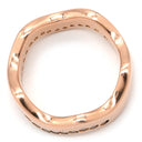 ルジアダ RUGIADA ピンクゴールド K18PG ダイヤモンド リング 指輪 RUGIADA Au750 18K 18金 ダイヤ ウェーブライン 5号