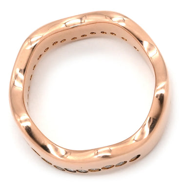 ルジアダ RUGIADA ピンクゴールド K18PG ダイヤモンド リング 指輪 RUGIADA Au750 18K 18金 ダイヤ ウェーブライン 5号