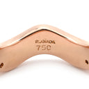 ルジアダ RUGIADA ピンクゴールド K18PG ダイヤモンド リング 指輪 RUGIADA Au750 18K 18金 ダイヤ ウェーブライン 5号